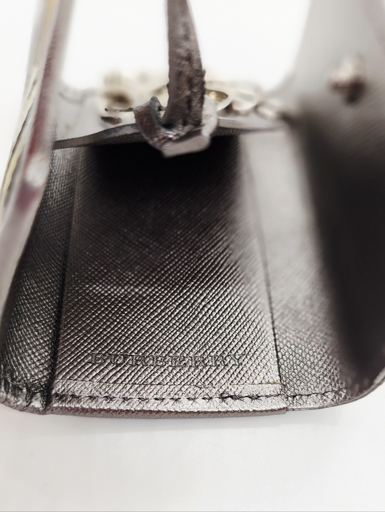 Burberry Nova Check Key Case In Silver - Picture 6 of 7